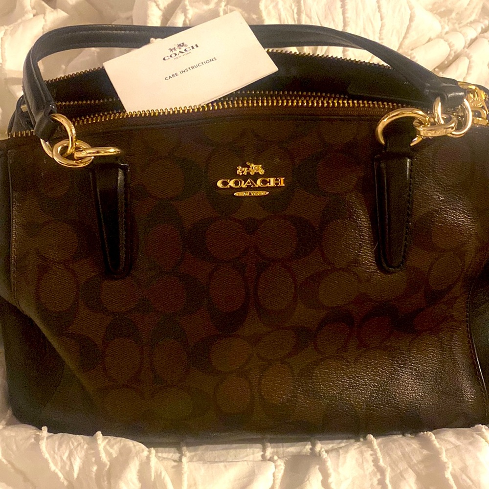 Coach Christy Bag in brown leather